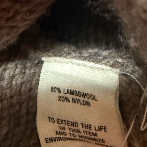 Alex Mill Emma Cardigan XL Lambswool Blend V-Neck Taupe Cozy Classic - Picture 8 of 8